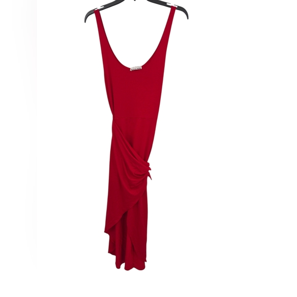 Reformation Jeans Womens red Kaila wrap tank midi dress Small - Picture 2 of 6